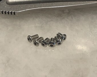 Stainless Steel T6 Torx Button Head Screws For Kershaw Natrix Pocket Clip Scale