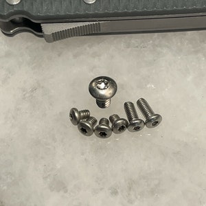 Stainless Steel Screw Set For Andrew Demko 20.5 Knife Pivot, Scale & Pocket Clip