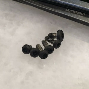 Black Screws Set For Kershaw 1660 Leek Handle Clip & Pivot 7pcs Frame Lock Only