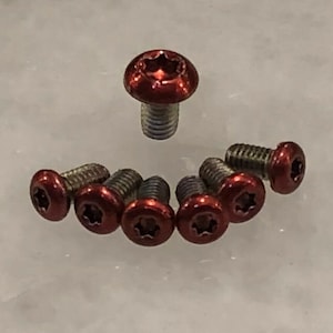Translucent Red Pivot & Handle Torx Screws For Spyderco Resilience Knife - 7pcs