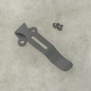 Flat Gray Steel Deep Pocket Clip For Kershaw 1620 Scallion Knife
