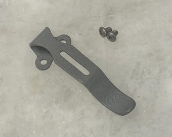Clip de bolsillo profundo de acero gris plano para cuchillo para cebollino Kershaw 1620