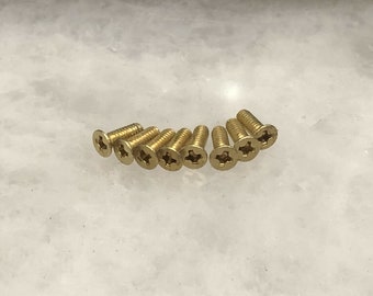 Solid Brass Scale Screws For USA Emerson Commander Knife Steel Standoff Model