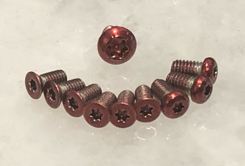 Red Torx Fasteners Red Torx Screws Set for Spyderco Tenacious Resilience Pocket Knife ...