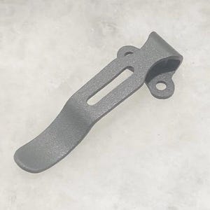 Gray Steel Deep Carry Pocket Clip For Coast Slayer LED PRO Flashlight
