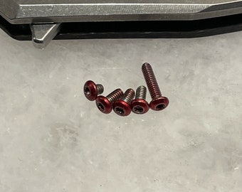 Red Stainless Screws for Zero Tolerance ZT0460 Knife Handle & Pocket Clip 5pcs