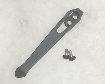 Clip da tasca profonda in acciaio inossidabile nero opaco per coltelli Kershaw Launch 4, Kershaw Link e Benchmade 470 477.