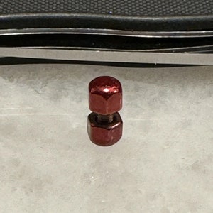 Translucent Red Stainless Steel Thumb Stud For Ontario Rat 1 and Rat 2 Knife