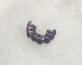 Purple Stainless Steel T6 Torx Screws For Kershaw Lucha Balisong 5150 Knife Handle 8pcs