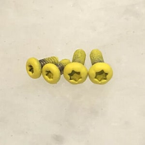 Flat Yellow Screws Set For Kershaw 7500 Launch 4 & 7200 Launch 2 Knife 4pcs