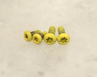 Flat Yellow Screws Set For Kershaw 7500 Launch 4 & 7200 Launch 2 Knife 4pcs