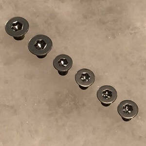 Chrome Replacement Scale & Pivot Screws for Spyderco Paramilitary 2 - Set of 6