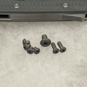 Gray Stainless Screw Set For Andrew Demko 20.5 Knife Pivot, Scale & Pocket Clip