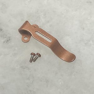 Flat Copper Steel Pocket Clip For Olight Arkfeld Pro Arkfeld UV Flashlight