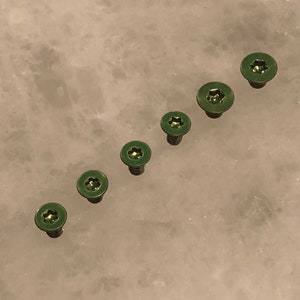 Groene vervangings schaal & Pivot schroeven voor Spyderco paramilitaire 2-set van 6