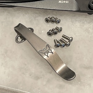 Titanium Pocket Clip Stainless Screw For Benchmade Barrage 580 583 Nylon Handle