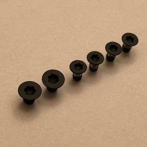 Black Replacement Scale & Pivot Screws for Spyderco Paramilitary 2 - Set of 6