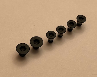 Black Replacement Scale & Pivot Screws for Spyderco Paramilitary 2 - Set of 6