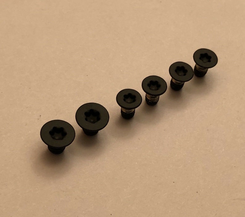 Black Replacement Scale & Pivot Screws for Spyderco Paramilitary 2 - Set of 6