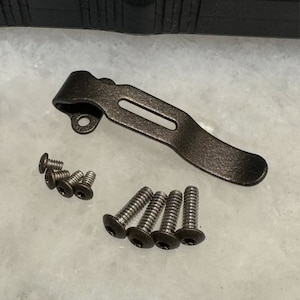 Dark Vintage Bronze Pocket Clip & Torx Screws For Streamlight Wedge 88810 88811 Wedge XT