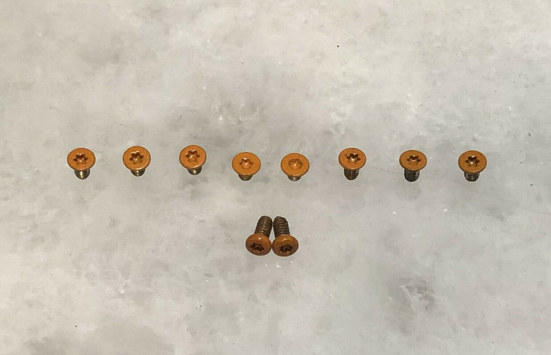 Flat Orange Screws Set For Benchmade Bugout 535 & Bailout 537 Knife 10pcs