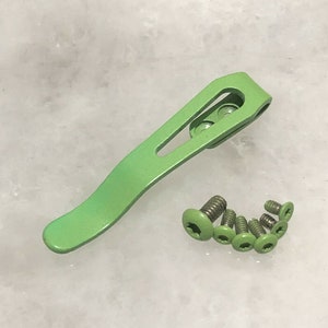 Zombie Green Titanium Deep Pocket Clip For Kershaw Link 1776 Aluminum Knife