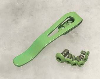 Zombie Green Titanium Deep Pocket Clip For Kershaw Link 1776 Aluminum Knife