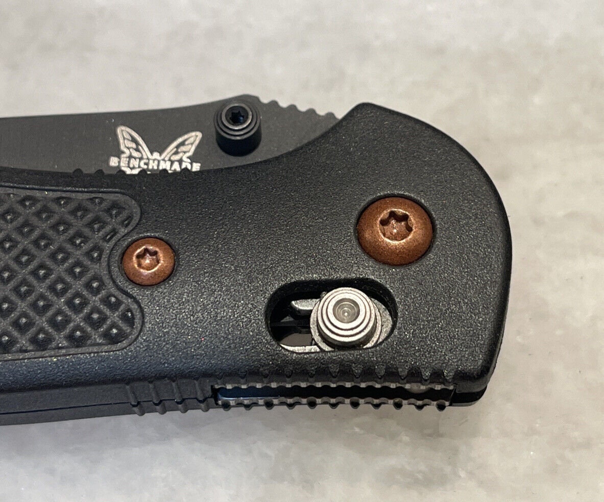 Vite in acciaio arancione Rescue per coltello Benchmade Mini Griptilian 555 556 557 - Italia