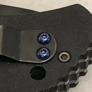 Translucent Blue Pocket Clip T6 Torx Screw Set for Zero Tolerance ZT0350 Knife
