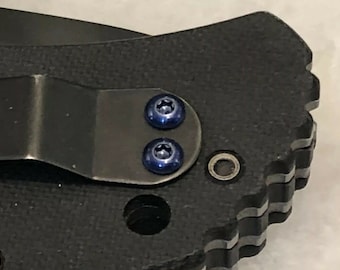 Translucent Blue Pocket Clip T6 Torx Screw Set for Zero Tolerance ZT0350 Knife