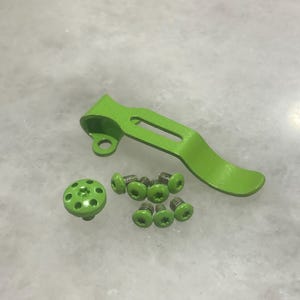 Zombie Green Steel Deep Pocket Clip With Torx Screws Set  For Kershaw CRYO 1555 CRYO 2 1556 Knife