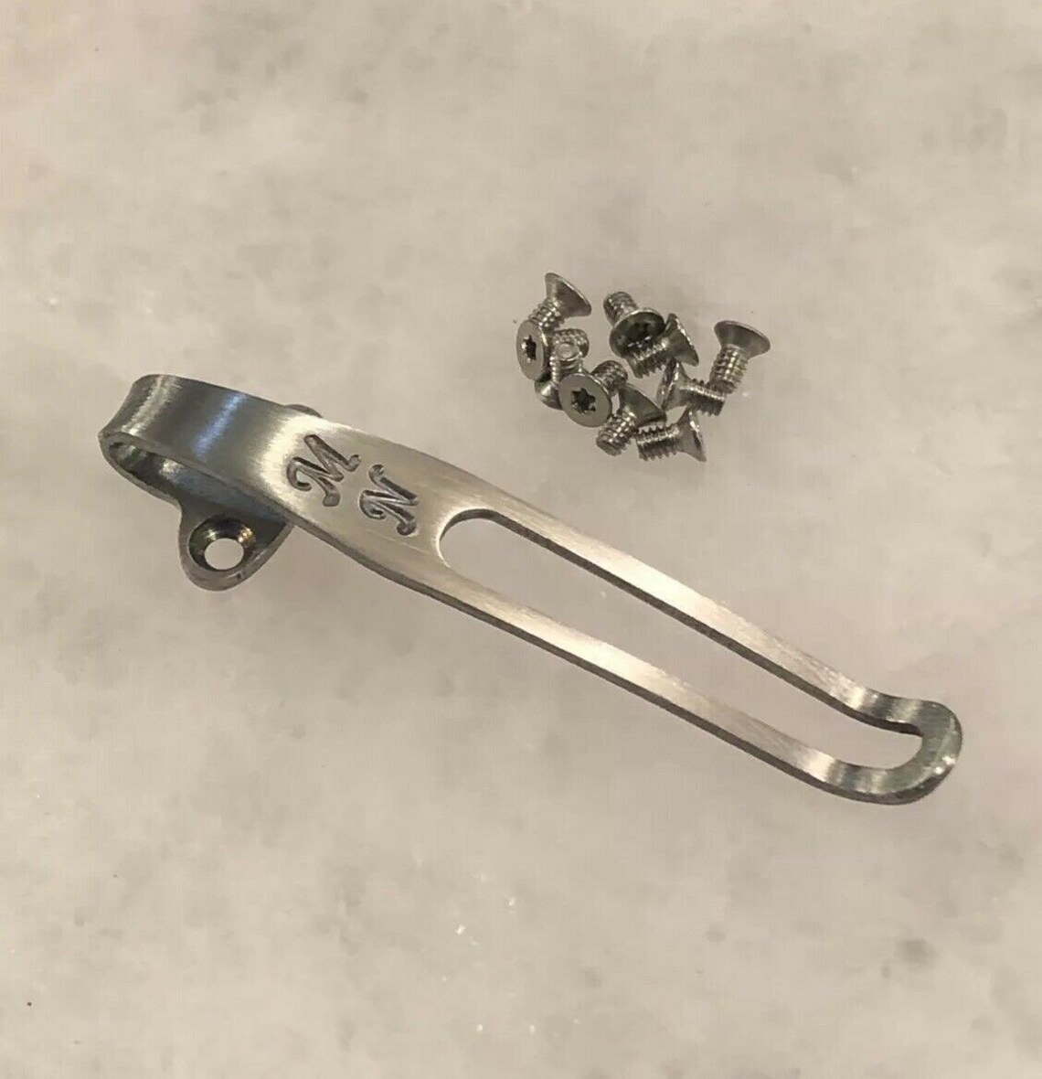 Satin Titanium Deep Pocket Clip & Screws For Benchmade Osborne Etsy