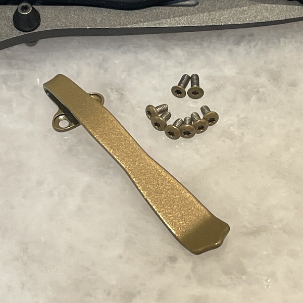 Titanium Deep Pocket Clip & Stainless Screw For Benchmade Mini Adamas A273 Knife