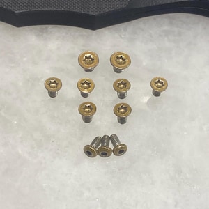 Translucent Golden Bronze Torx Screws For Spyderco C85GP2 Yojimbo 2 G10 Knife 11pcs