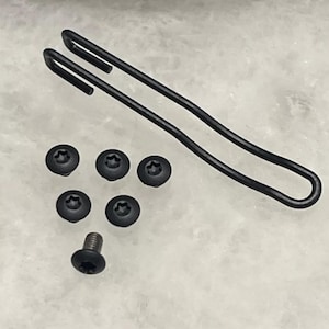 Matte Black Steel Wire Clip & Torx Screws For Spyderco Sage 1 Sage 2 Sage 5 Sage 6 Knife