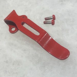 Matte Red Steel Deep Carry Pocket Clip For Wurkkos HD01 PRO Flashlight