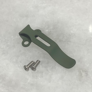 OD Green Steel Alloy Mini Deep Carry Pocket Clip For Cold Steel AD15 Knife