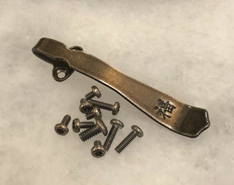 Gold Titanium Deep Pocket Clip Screw Set Benchmade Mini Griptilian 555 556 557