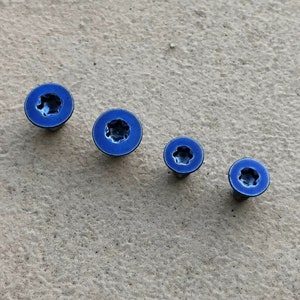Blue Replacement Scale & Pivot Screw for Spyderco Para 3 Folder Knife - Set of 4