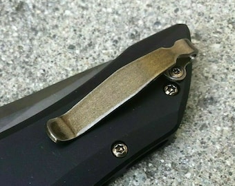 Gold Titanium Deep Pocket Clip & Screws For Kershaw Launch 1 Knife Not Included