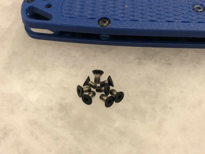Matte Black Screws Set For Benchmade Bugout 535 Handle Screws - Flat Flush Mount