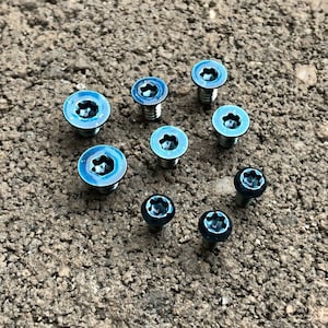Blaue Schwenkwaage & ClipSchrauben für Spyderco Paramilitary 2 - 9Stk