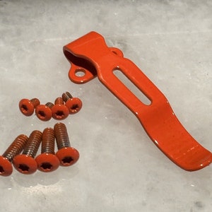 Orange Pocket Clip & Torx Screws For Streamlight Wedge 88810 88811 Flashlight