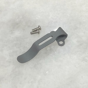 Flat Gray Steel Alloy Mini Deep Carry Pocket Clip For Cold Steel AD15 Knife