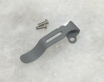 Flat Gray Steel Alloy Mini Deep Carry Pocket Clip For Cold Steel AD15 Knife