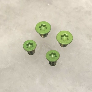 Zombie Green Replacement Scale Pivot Schroef voor Spyderco Para 3 Map Knife 4pcs