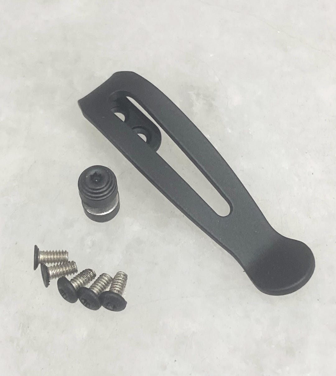 Matte Black Titanium Deep Pocket Clip, Stainless Torx Screws for
