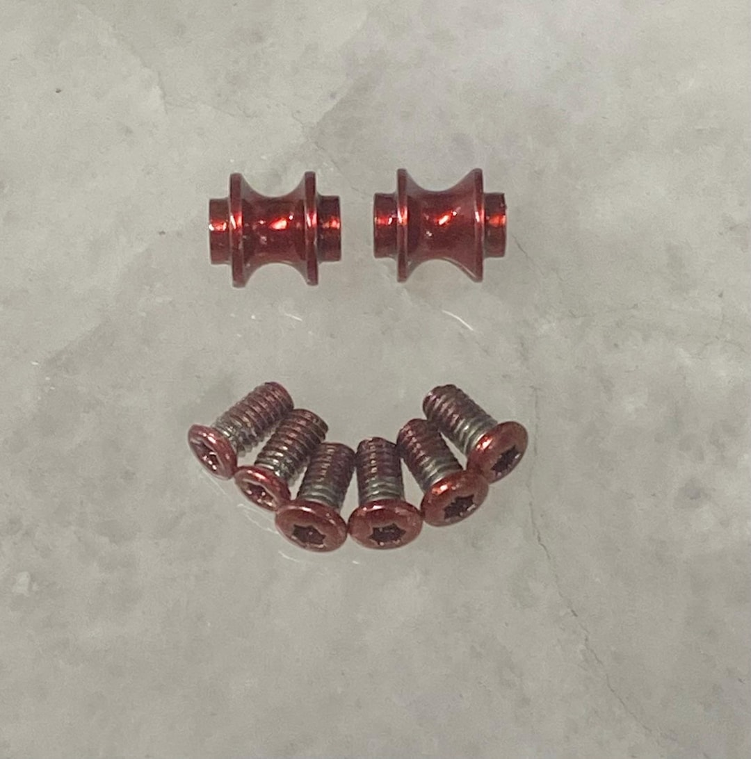 Red Torx Fasteners Red Stainless Steel Standoff Spacers & Torx Screws for CJRB Crag Knife ...