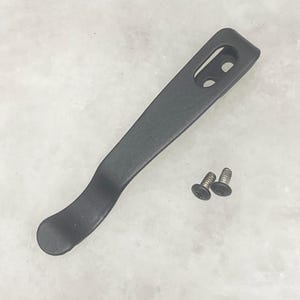 Black Steel Deep Carry Pocket Clip For ZT0357  Kershaw Launch 4 Kershaw Link Kershaw Bel Air Benchmade 470 477 Knife