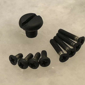 Matte Black Screws Set For Emerson Knife CQC-7 CQC-8 Nylon Spacer Model - 9pcs